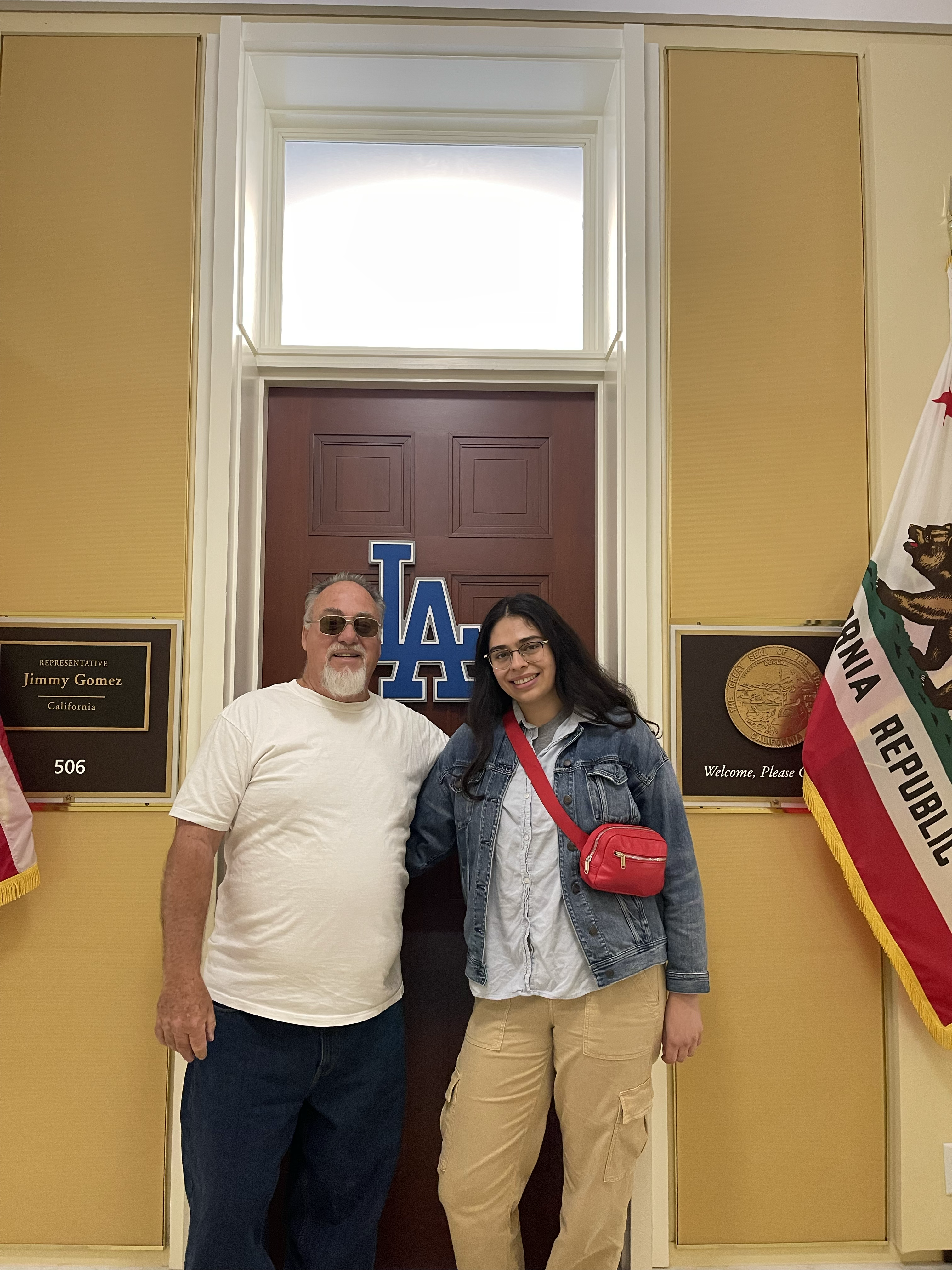 Joseph Lucey with Representative Jimmy Gomez